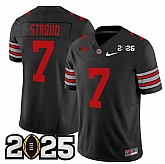 Men's Ohio State Buckeyes #7 C.J. Stroud Black 2025 CFP Final Patch F.U.S.E. Vapor Limited Stitched Football Jersey,baseball caps,new era cap wholesale,wholesale hats